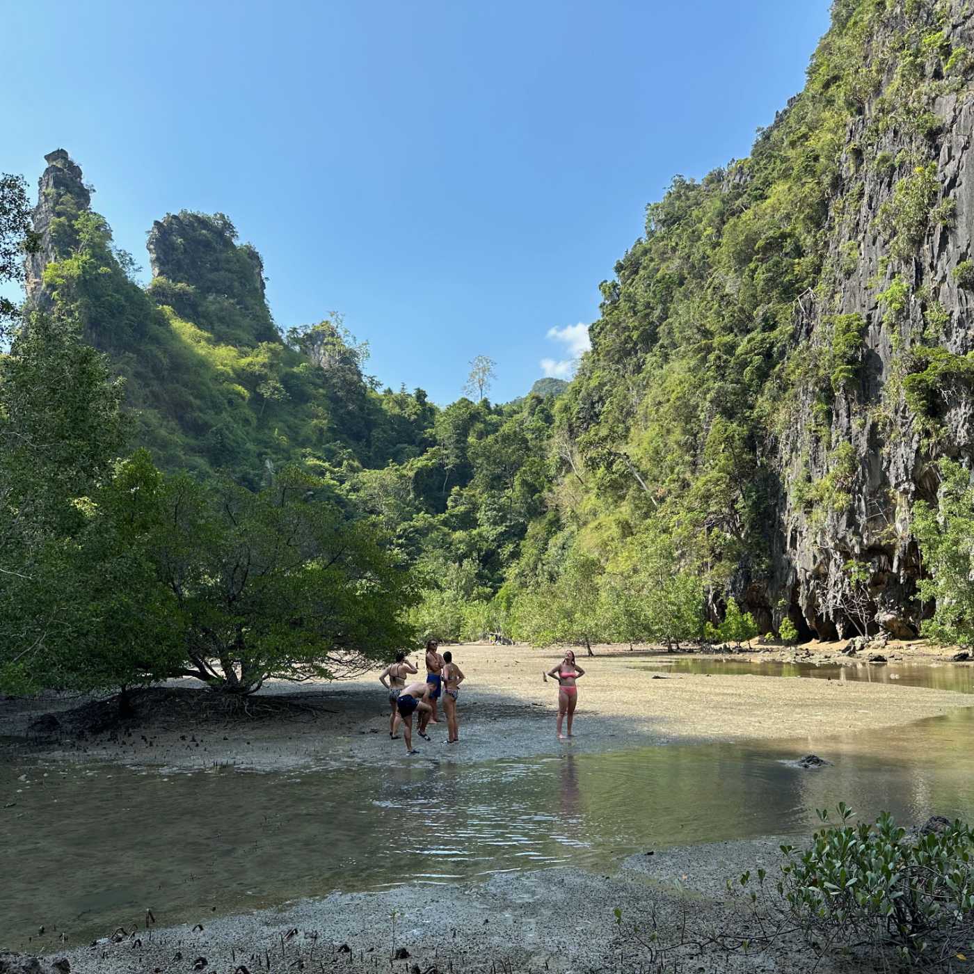 Au cœur du lagon à marée basse