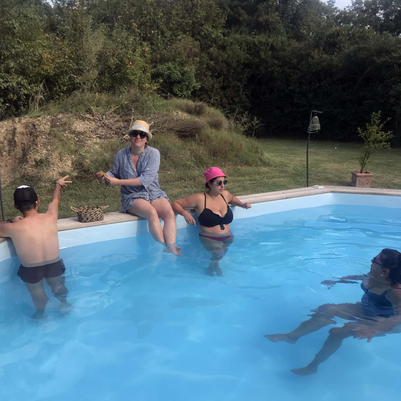 Des prunes dans la piscine